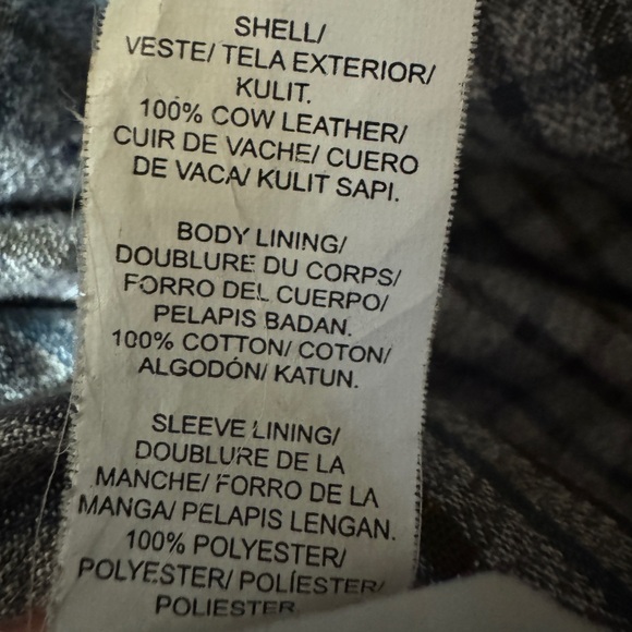 Lucky Brand Black Label Mens Distressed Leather Jacket Medium - Picture 5 of 7